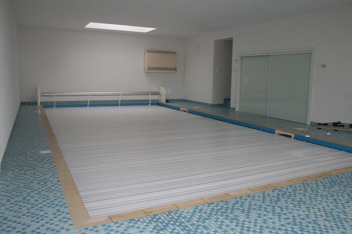 bazén modrý fólie davle